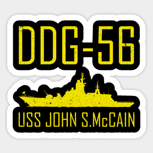 USS Johns Mccain DDG-56 Destroyer Ship Veteran Sticker